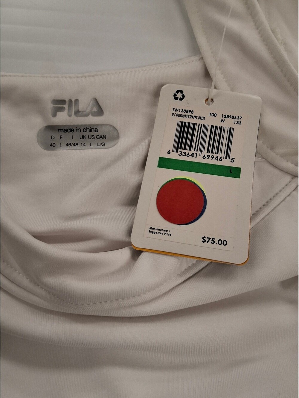 Fila Women's White Athletic Dress Size Large - Picture 2 of 6